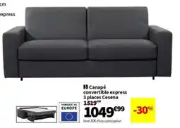 Conforama Canapé convertible express 3 places Cesena offre
