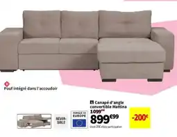 Conforama Canapé d'angle convertible Mattina offre