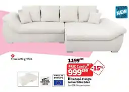 Conforama Canapé d'angle convertible Eden offre