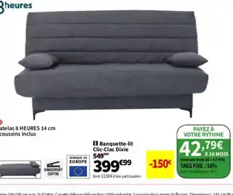 Conforama Banquette-lit Clic-Clac Dixie offre