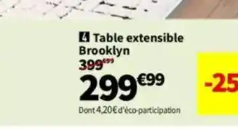 Conforama Table extensible Brooklyn offre