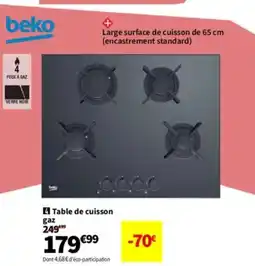 Conforama BEKO Table de cuisson offre