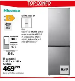 Conforama HISENSE Combiné offre