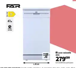 Conforama FAR Lave vaisselle slim offre
