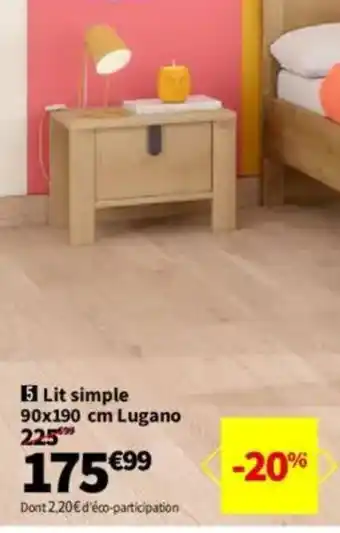 Conforama Lit simple Lugano offre