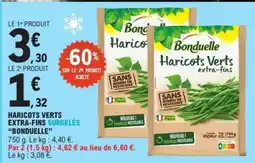 E.Leclerc Haricots Verts Extra Fins Surgelés Bonduelle offre