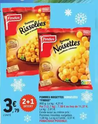 E.Leclerc POMMES NOISETTES SURGELÉES FINDUS offre