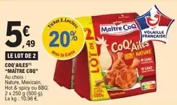 E.Leclerc Coq'ailes Maître Coq offre