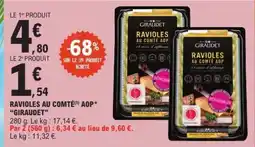 E.Leclerc RAVIOLES AU COMTÉ AOP* GIRAUDET offre