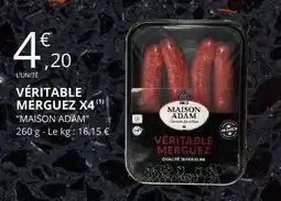 E.Leclerc VÉRITABLE MERGUEZ X4 offre