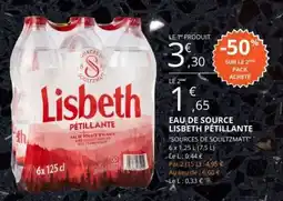 E.Leclerc Eau de Source Lisbeth Pétillante offre