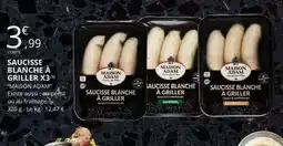 E.Leclerc SAUCISSE BLANCHE À GRILLER X3 offre