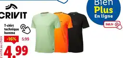 Lidl T-shirt technique homme offre