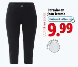 Lidl Corsaire en jean femme offre