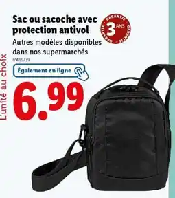 Sac ou sacoche avec protection antivol