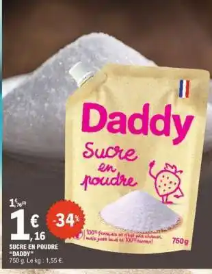 E.Leclerc Sucre En Poudre Daddy offre