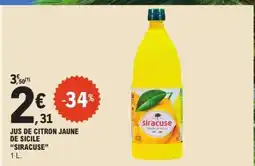 E.Leclerc Jus de citron jaune de Sicile Siracuse offre
