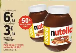 E.Leclerc NUTELLA “FERRERO” offre