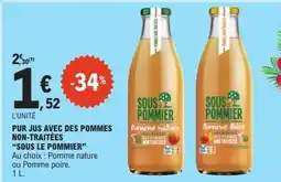 E.Leclerc PUR JUS AVEC DES POMMES NON-TRAITÉES SOUS LE POMMIER offre