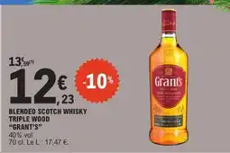 E.Leclerc Grant's Blended Scotch Whisky Triple Wood offre