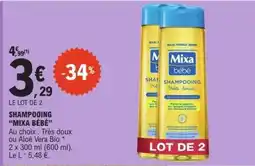 E.Leclerc Shampooing Mixa Bébé offre