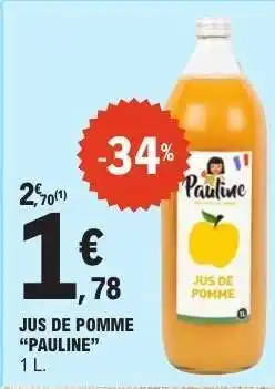 E.Leclerc Jus de Pomme 'Pauline' offre