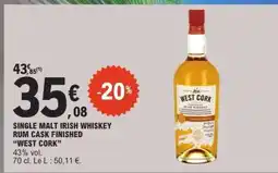 E.Leclerc West Cork Single Malt Irish Whiskey offre