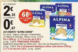 E.Leclerc LES CROZETS “ALPINA SAVOIE” offre