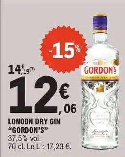 E.Leclerc London Dry Gin GORDON'S offre