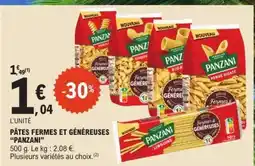 E.Leclerc PÂTES FERMES ET GÉNÉREUSES “PANZANI” offre
