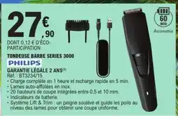 E.Leclerc TONDEUSE BARBE SERIES 3000 offre