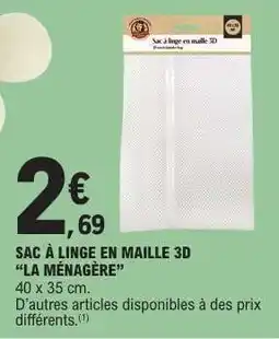 E.Leclerc SAC À LINGE EN MAILLE 3D LA MÉNAGÈRE offre