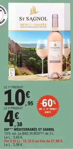E.Leclerc IGP** MÉDITERRANÉE ST SAGNOL offre