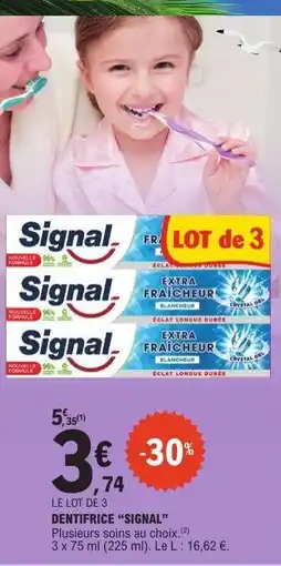 E.Leclerc Dentifrice Signal offre