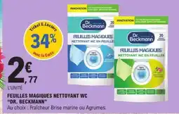 E.Leclerc FEUILLES MAGIQUES NETTOYANT WC Dr. Beckmann offre