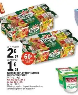 E.Leclerc Panier de Yoplait Fruits Jaunes Offre Découverte offre