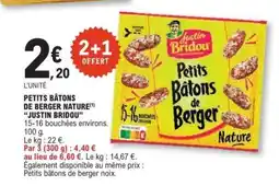 E.Leclerc PETITS BÂTONS DE BERGER NATURE offre