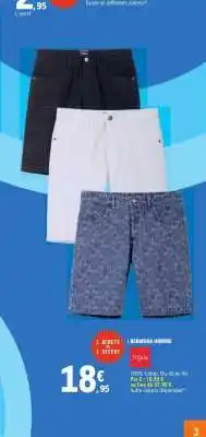 E.Leclerc Bermuda Homme offre