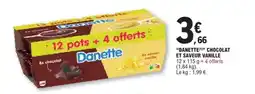 E.Leclerc Danette Chocolat et Saveur Vanille offre
