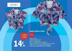 E.Leclerc CHEMISE HOMME OU FEMME offre