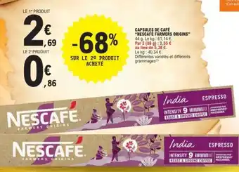 E.Leclerc Capsules de café Nescafé Farmers Origins offre