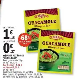 E.Leclerc MÉLANGE AUX ÉPICES “OLD EL PASO” offre