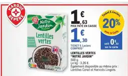 E.Leclerc Lentilles vertes “Notre Jardin” offre
