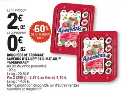 E.Leclerc Bouchées de fromage saveurs d'Italie 'Apérivrais' offre