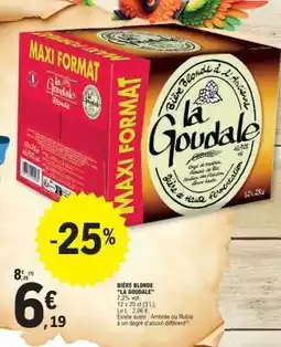 E.Leclerc BIÈRE BLONDE 'LA GOUDALE' offre
