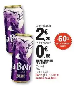 E.Leclerc Bière Blonde La Bête offre