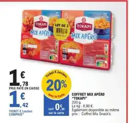 E.Leclerc COFFRET MIX APÉRO “TOKAPI” offre