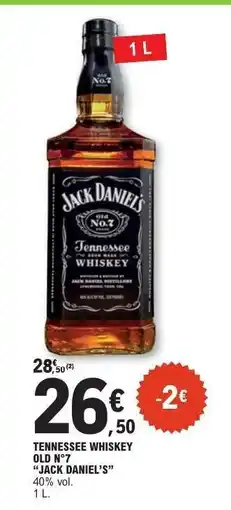 E.Leclerc TENNESSEE WHISKEY OLD N°7 'JACK DANIEL'S' offre