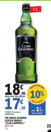 E.Leclerc CLAN CAMPBELL Whisky offre