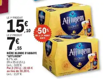 E.Leclerc BIÈRE BLONDE D'ABBAYE “AFFLIGEM” offre